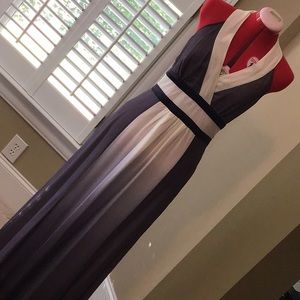 Silk ombré maxi dress